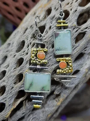 New Bohemian Springtime Earrings, These bohemian earrings are bright in color and light to wear, perfect for everyday wear