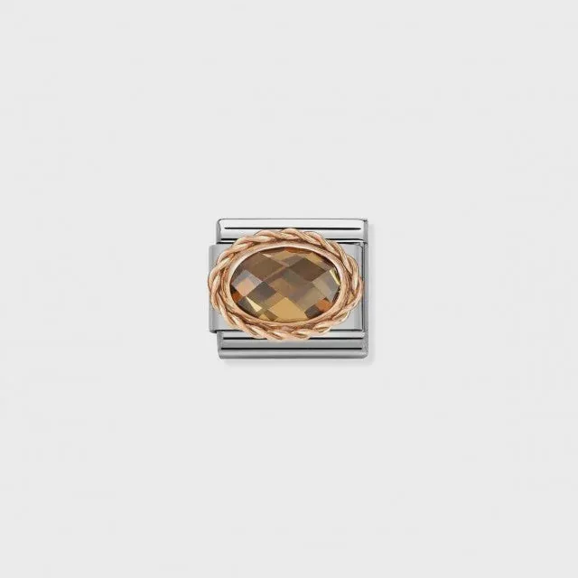 Nomination Composable Classic Link - Rose Gold Smokey Stone