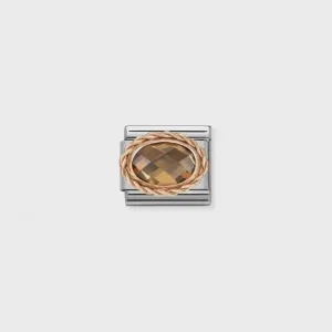 Nomination Composable Classic Link - Rose Gold Smokey Stone