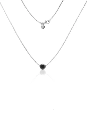 Nostalgia Necklace - Black Spinel/Silver
