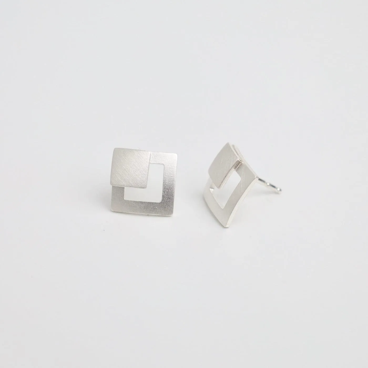 Open Diamond Post Earring