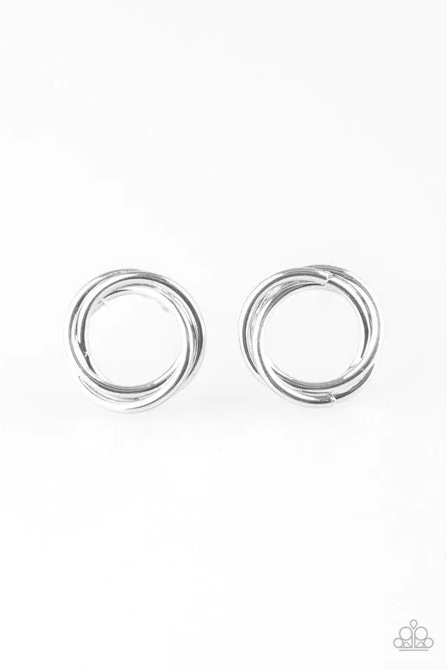 Paparazzi Earring ~ Simple Radiance - Silver