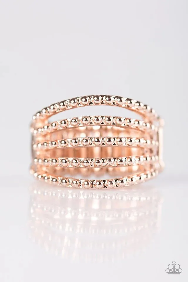 Paparazzi Ring ~ Ready or DOT - Rose Gold