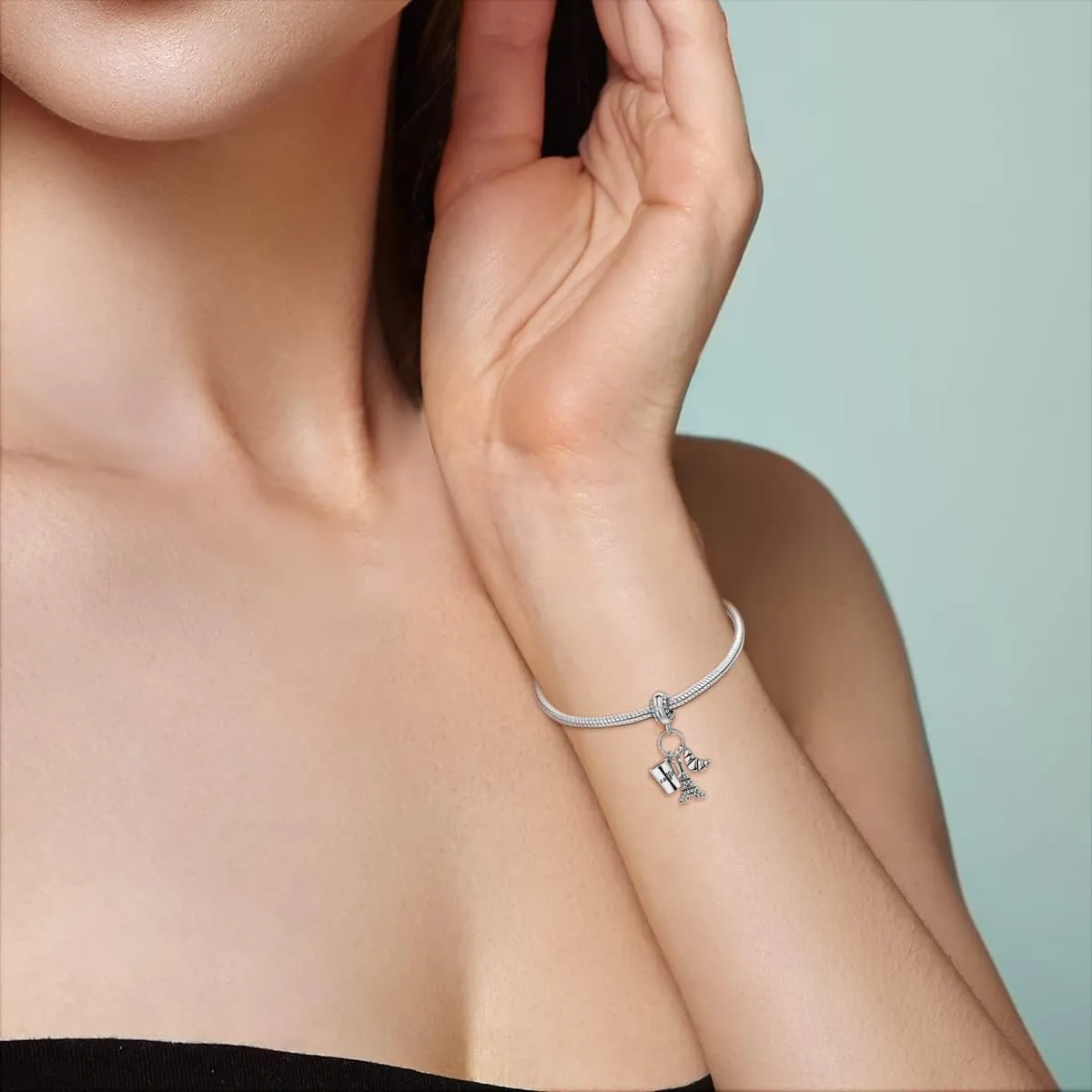 Parmuz Charms for Bracelet Necklace 925 Sterling Silver Beads Love Pet Butterfly Star Moon Dangle Pendant Jewelry Charm for Women