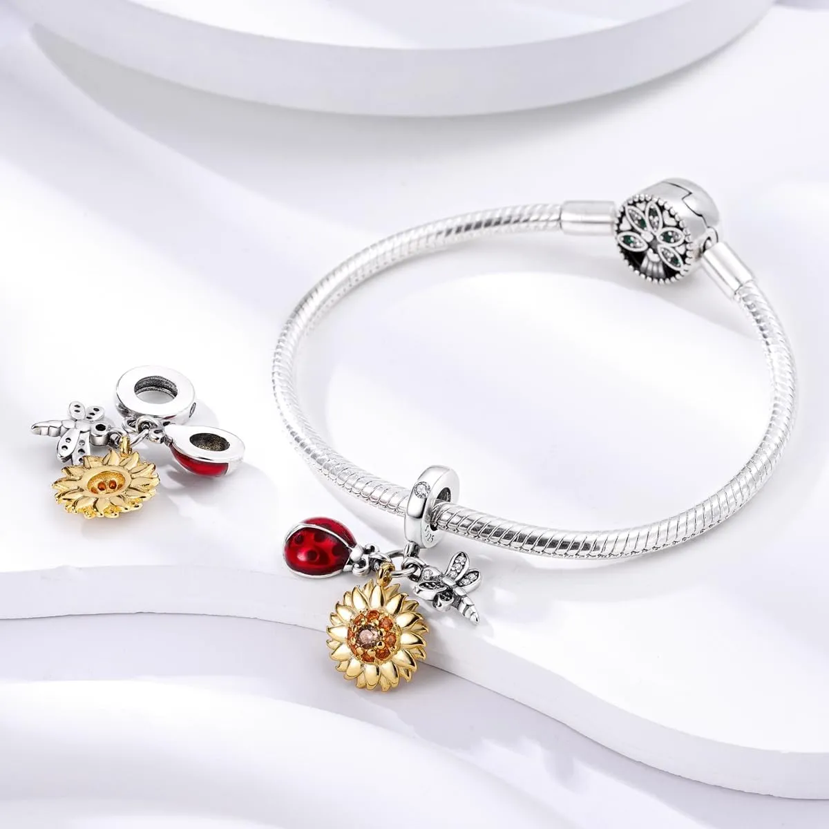 Parmuz Charms for Bracelets 925 Sterling Silver Butterfly summer travel Ocean Lucky charm beads Pendant Jewelry for Woman Mom