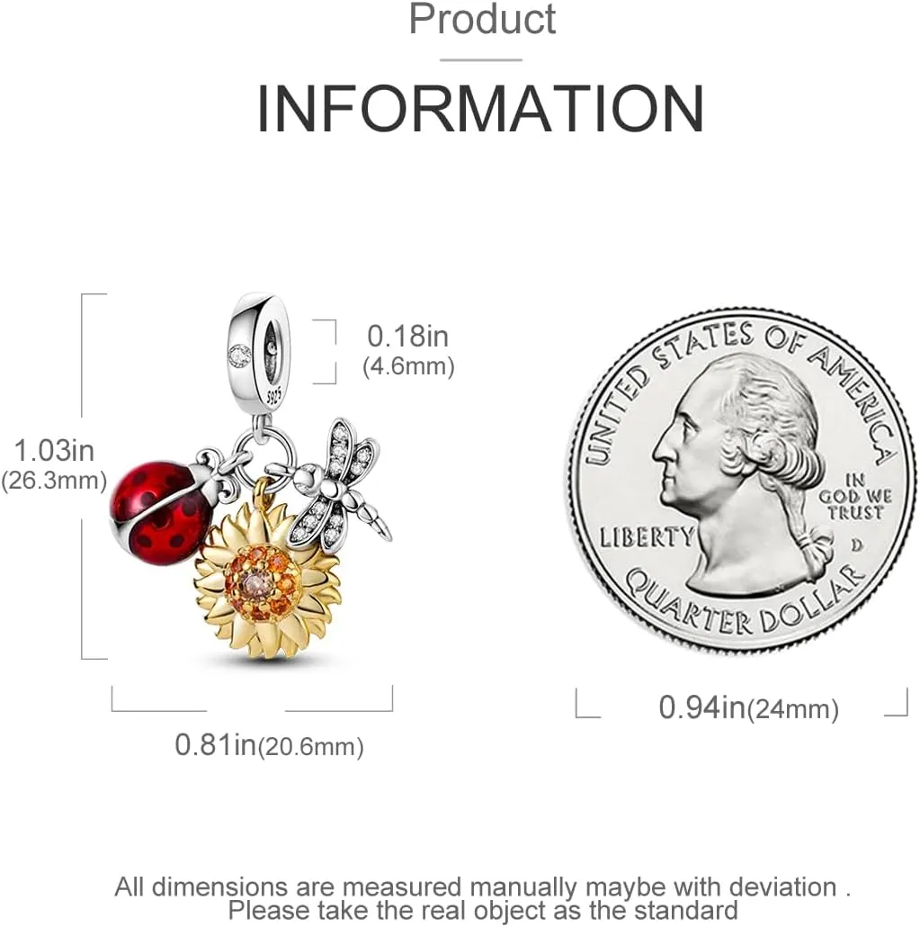 Parmuz Charms for Bracelets 925 Sterling Silver Butterfly summer travel Ocean Lucky charm beads Pendant Jewelry for Woman Mom