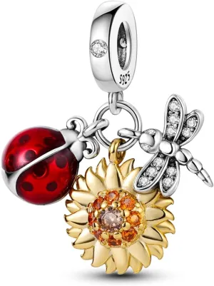 Parmuz Charms for Bracelets 925 Sterling Silver Butterfly summer travel Ocean Lucky charm beads Pendant Jewelry for Woman Mom