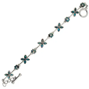 Paua Flower Linked Bracelet