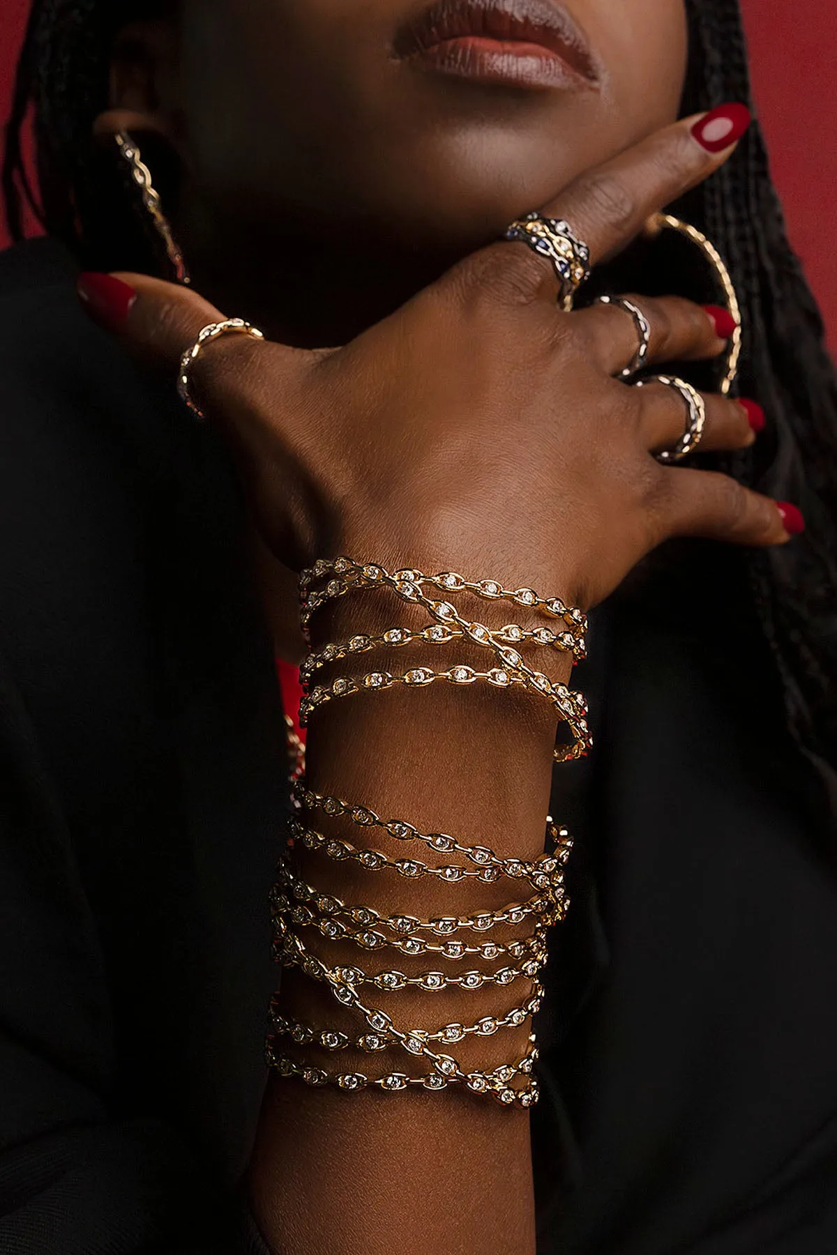 Pavé Chain Cuff