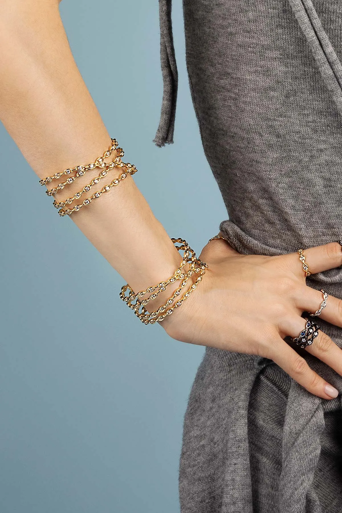 Pavé Chain Cuff