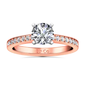 Pave Engagement Ring Belle 14K Rose Gold