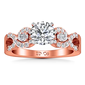 Pave Engagement Ring Chloe 14K Rose Gold