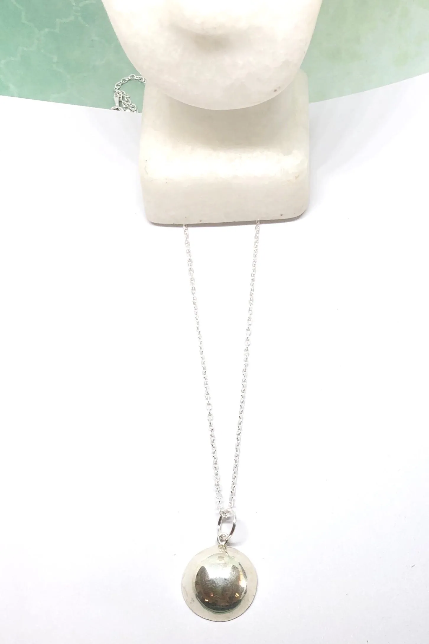 Pendant Bubbles of Silver Single Dome