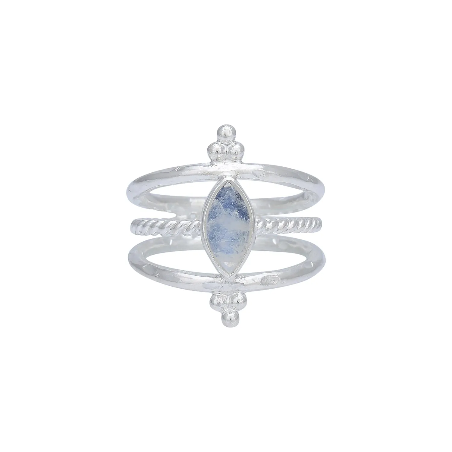Pixie Sterling Silver Rainbow Moonstone Ring