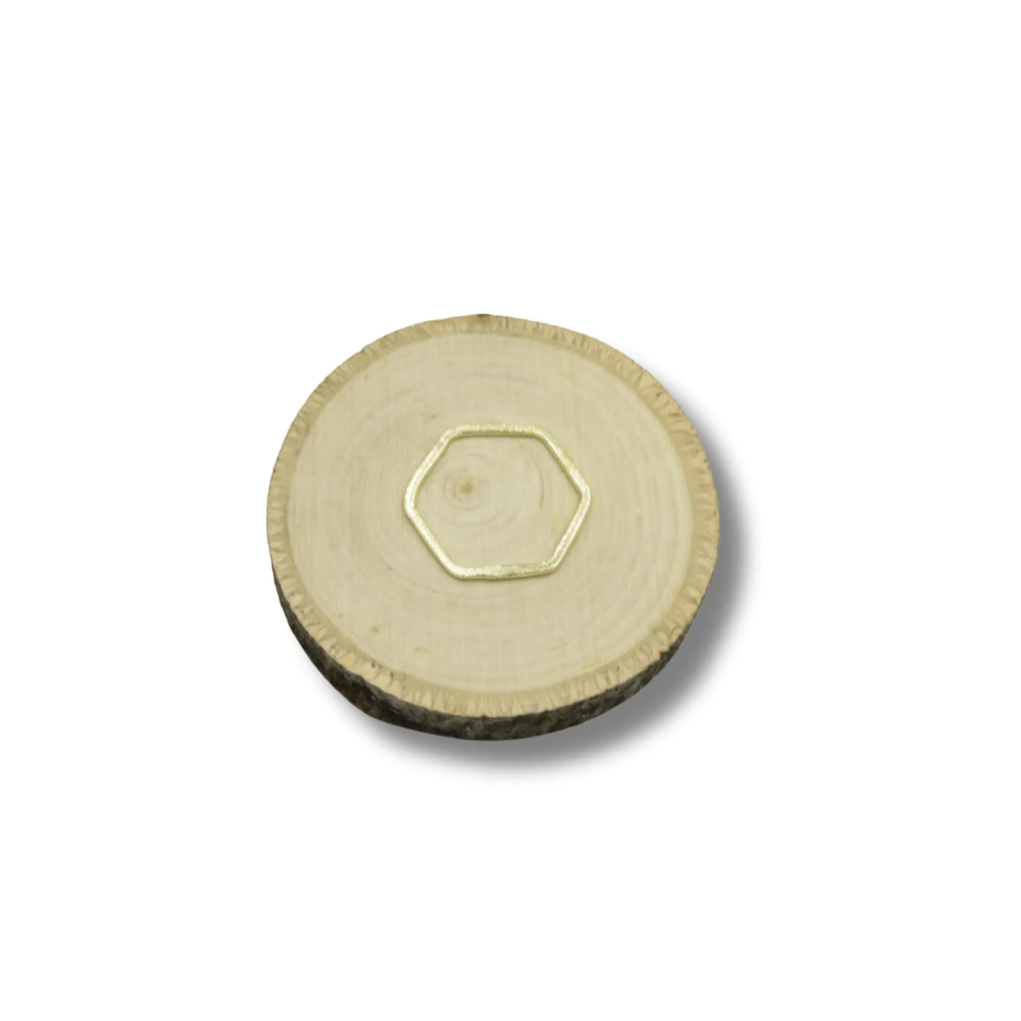 Plated Copper Open Hexagon Shaped Components - Measuring 27mm x 24mm - Sold in Packs of 10