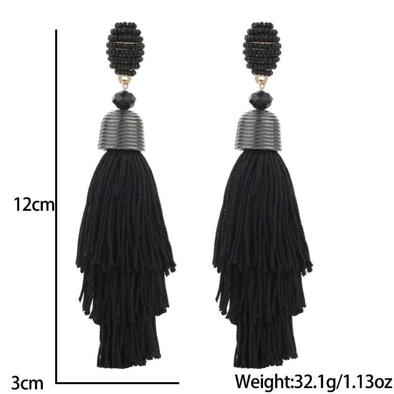 Pre Order:  Bohemian Long Tassel Earrings