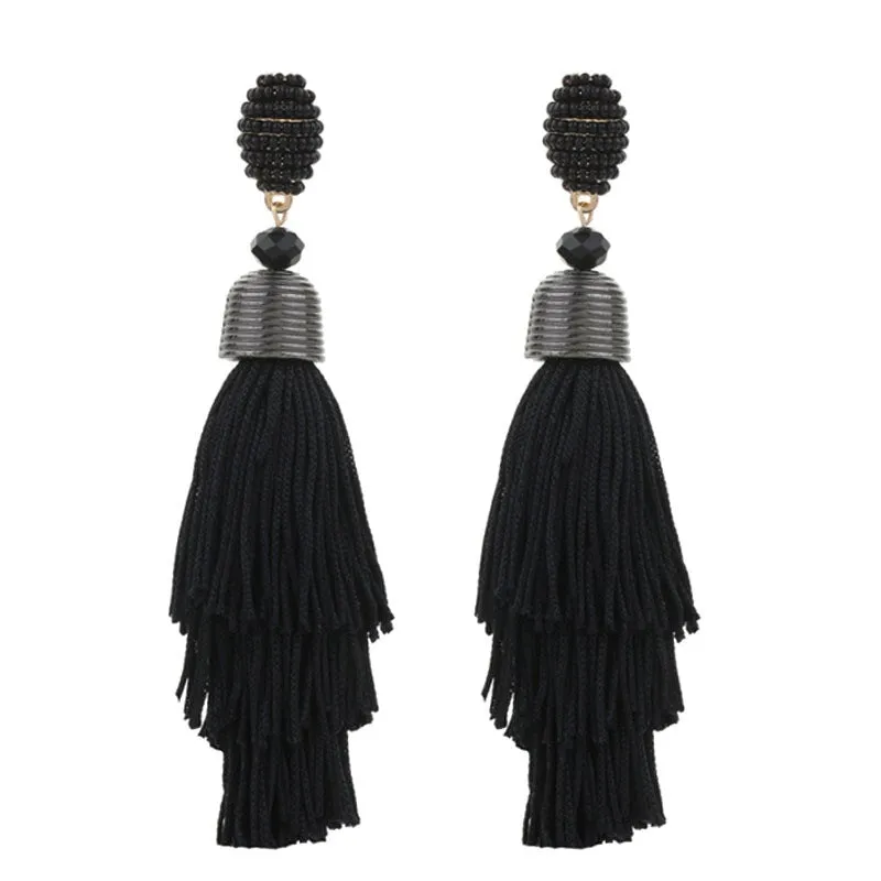 Pre Order:  Bohemian Long Tassel Earrings
