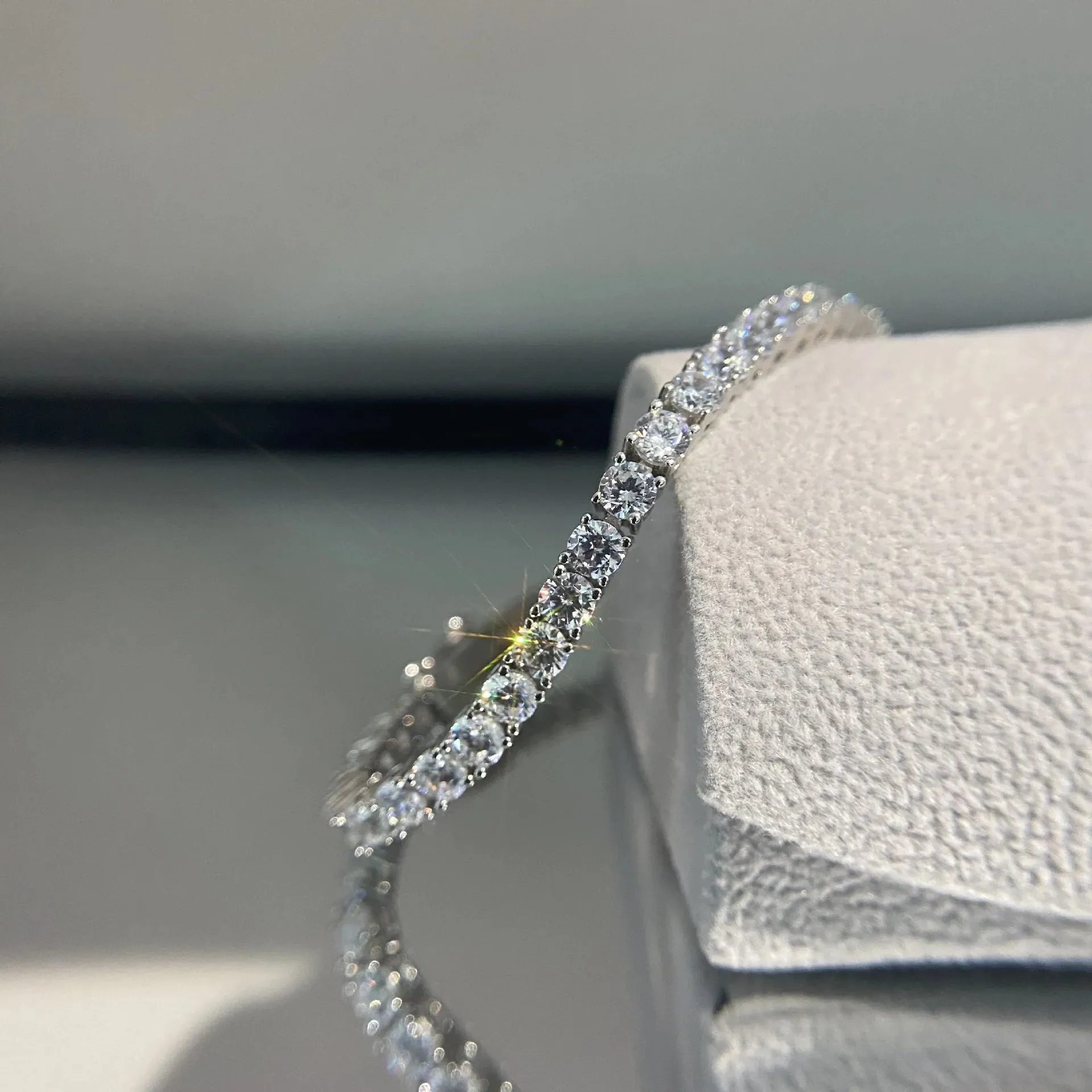 Pure S925 Silver Tennis Bracelet