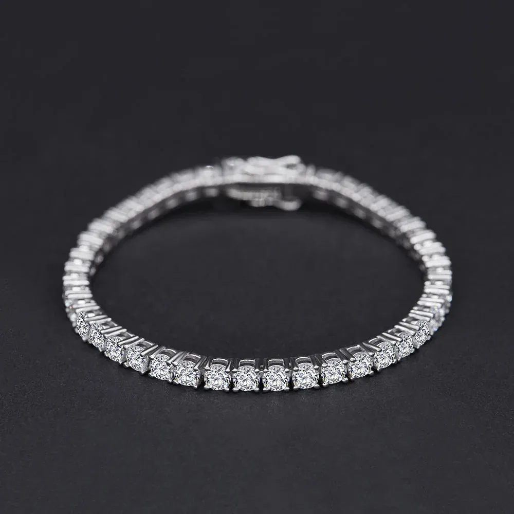 Pure S925 Silver Tennis Bracelet