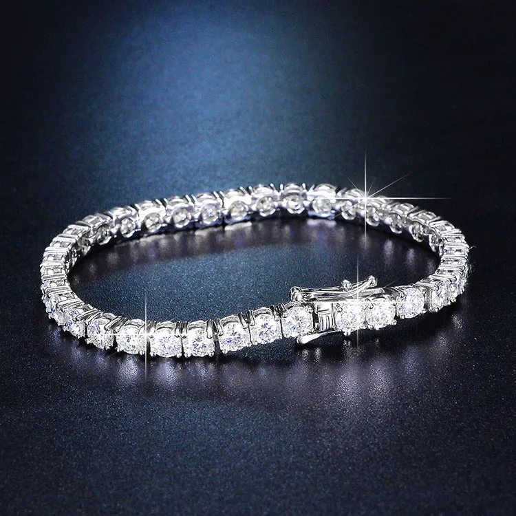 Pure S925 Silver Tennis Bracelet
