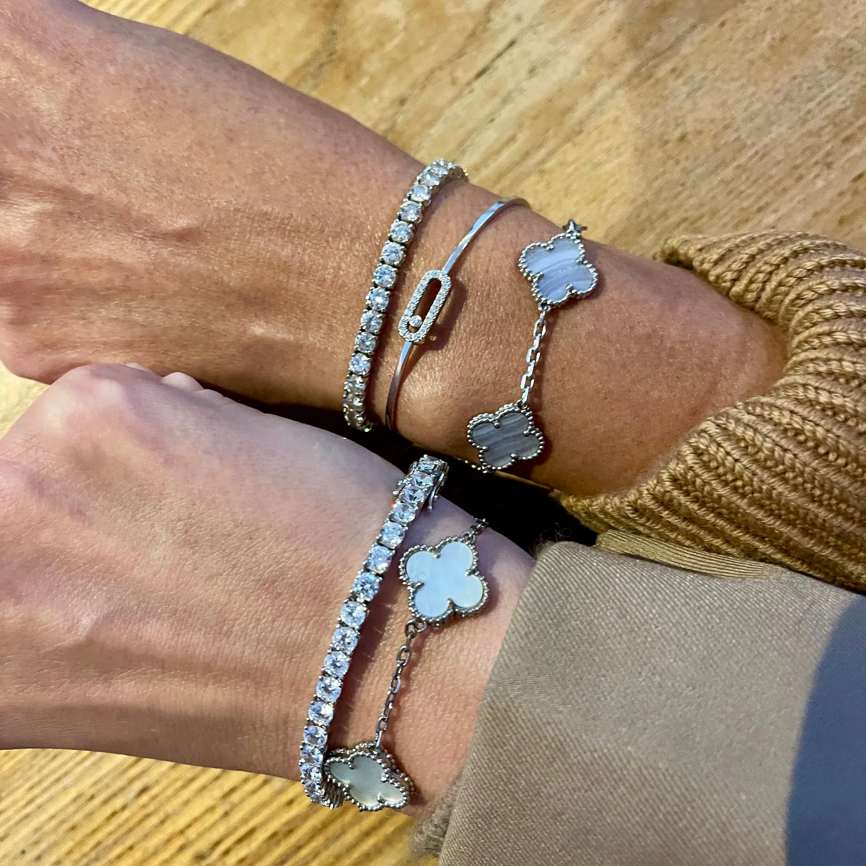 Pure S925 Silver Tennis Bracelet