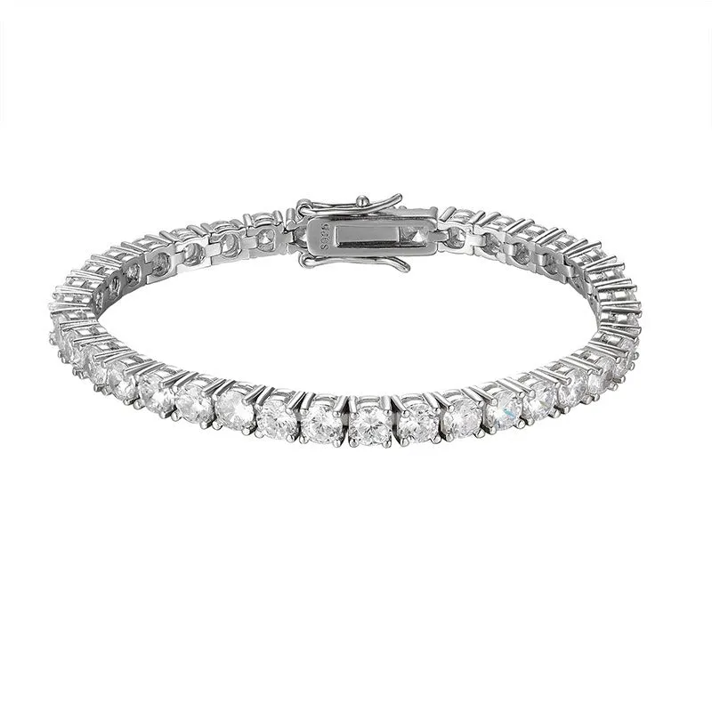Pure S925 Silver Tennis Bracelet