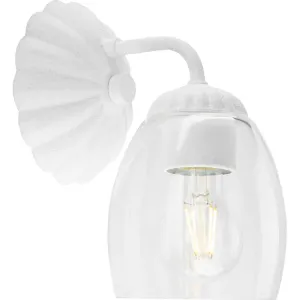 Quillan Collection One-Light White Plaster Transitional Bath & Vanity Light