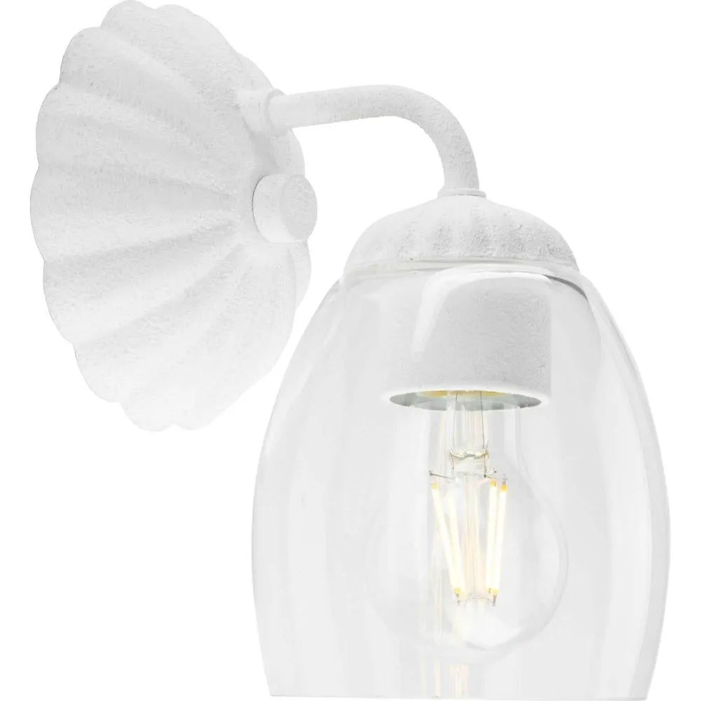 Quillan Collection One-Light White Plaster Transitional Bath & Vanity Light