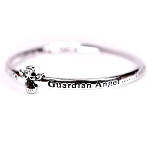 "Guardian Angel keep me safe" word bangle