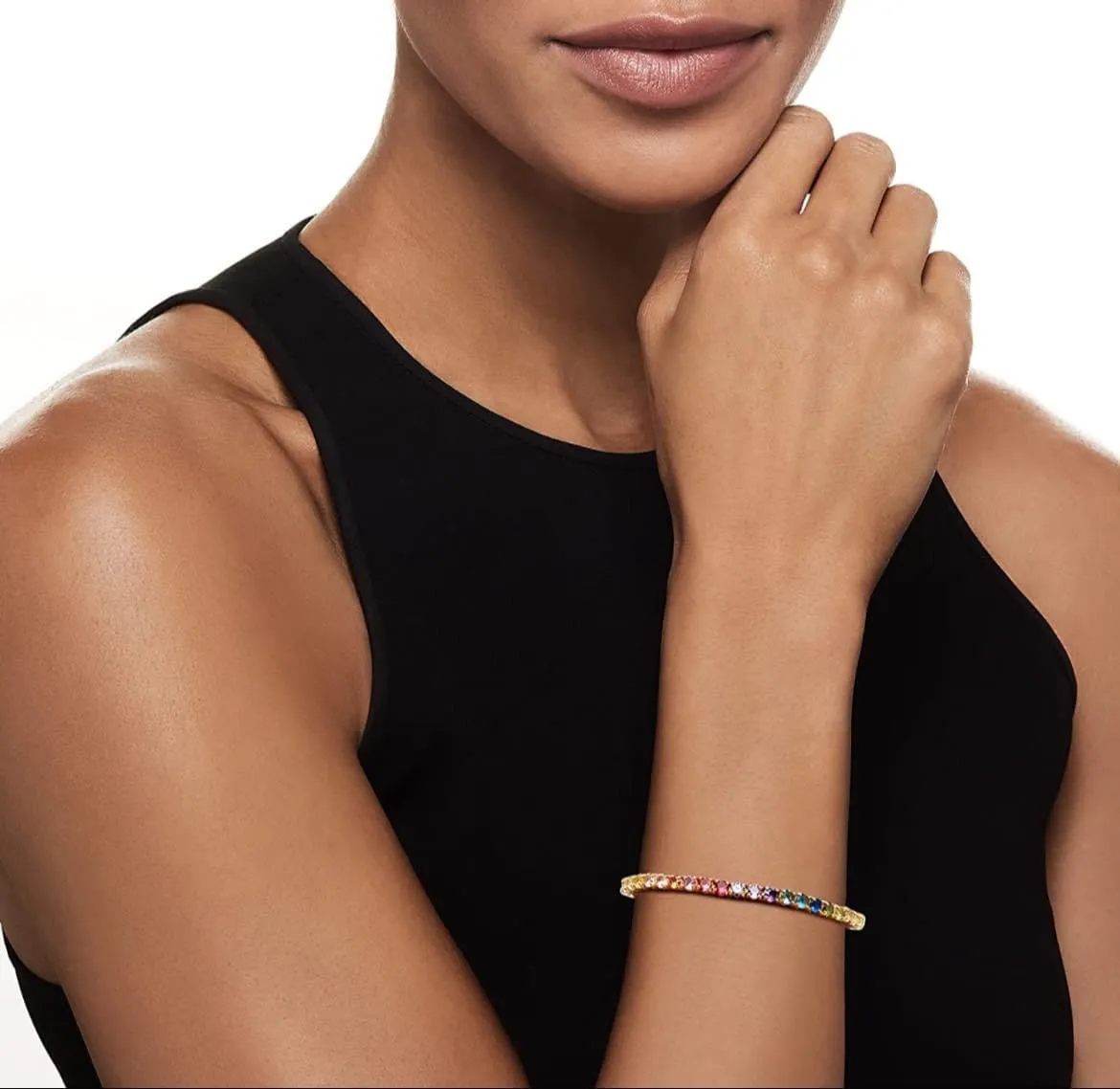 Rainbow Sapphire Bolo Bracelet