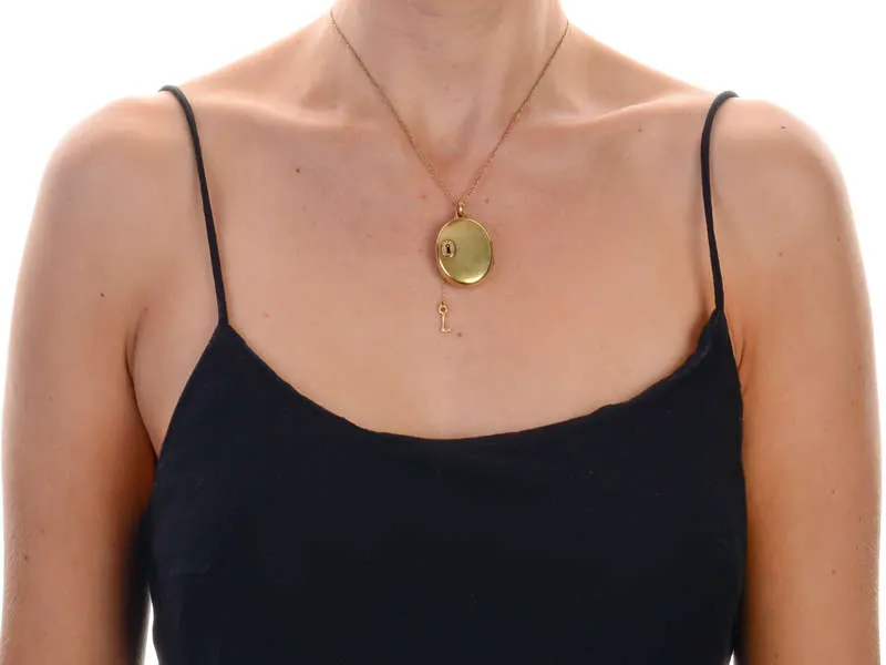 Rare 18k Gold Locket & Working Key