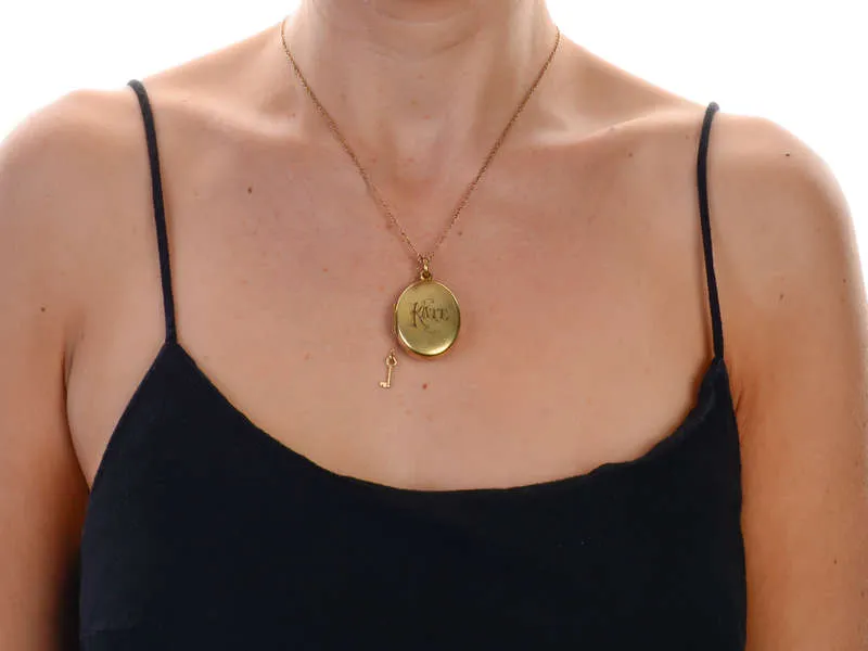 Rare 18k Gold Locket & Working Key