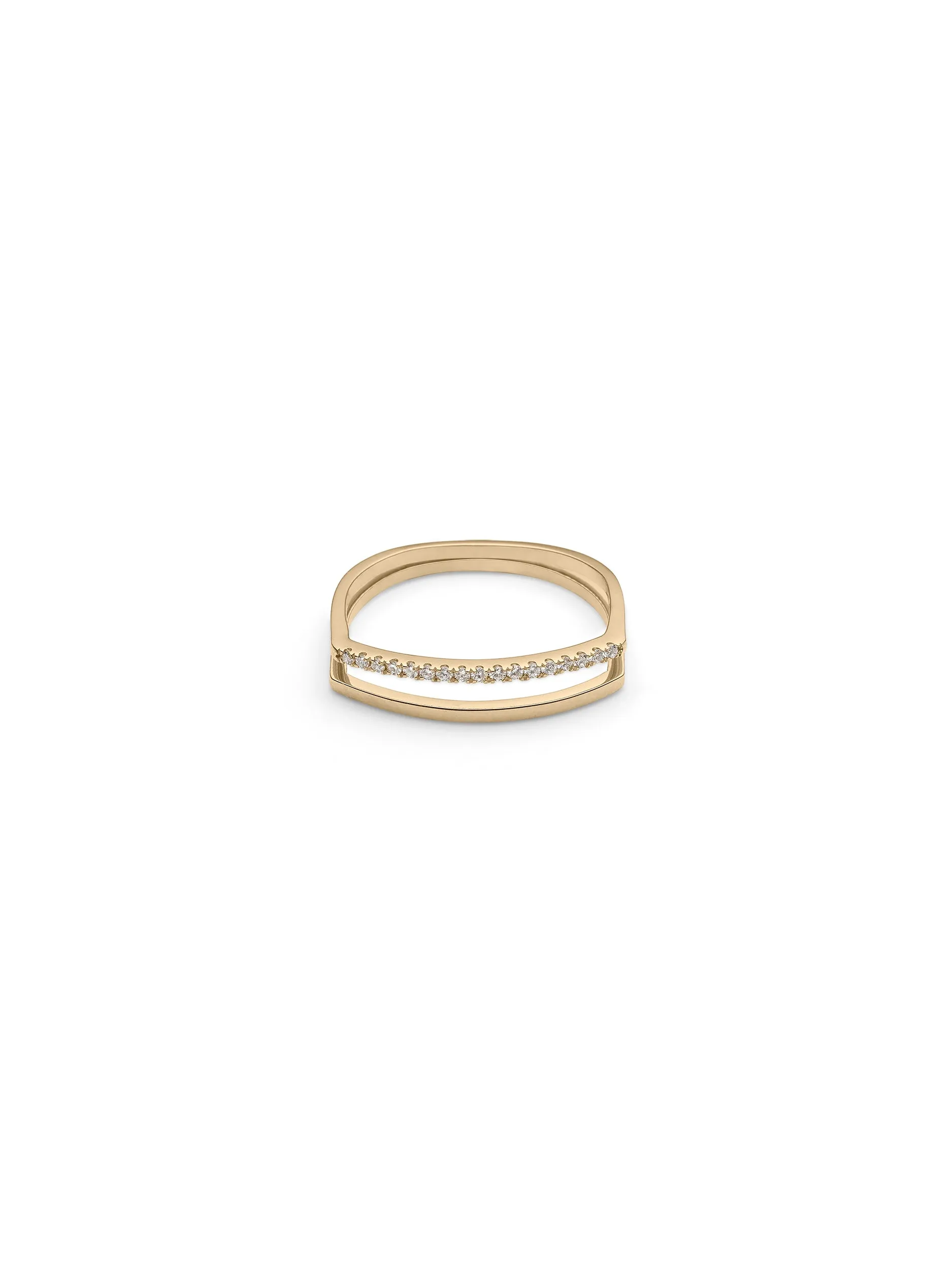 Rare Double Edged Diamond Ring