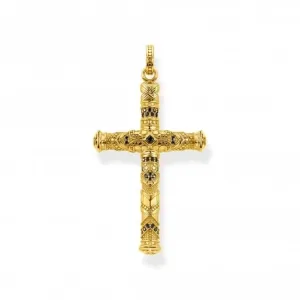 Rebel At Heart Gold Plated Cross Pendant PE909-414-39