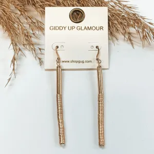 Remember Tonight Drop Metal Disk Beaded Earrings in Gold