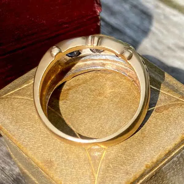 Retro Diamond, Ruby & Sapphire Ring