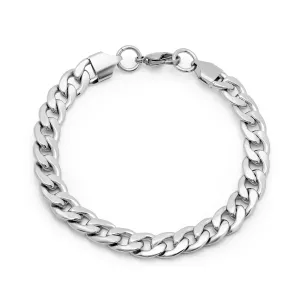 ROBUST Water Resistant Unisex Stainless Steel Cuban Bracelet 8 inch