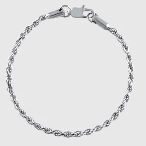 Rope Bracelet - 3mm (Silver)