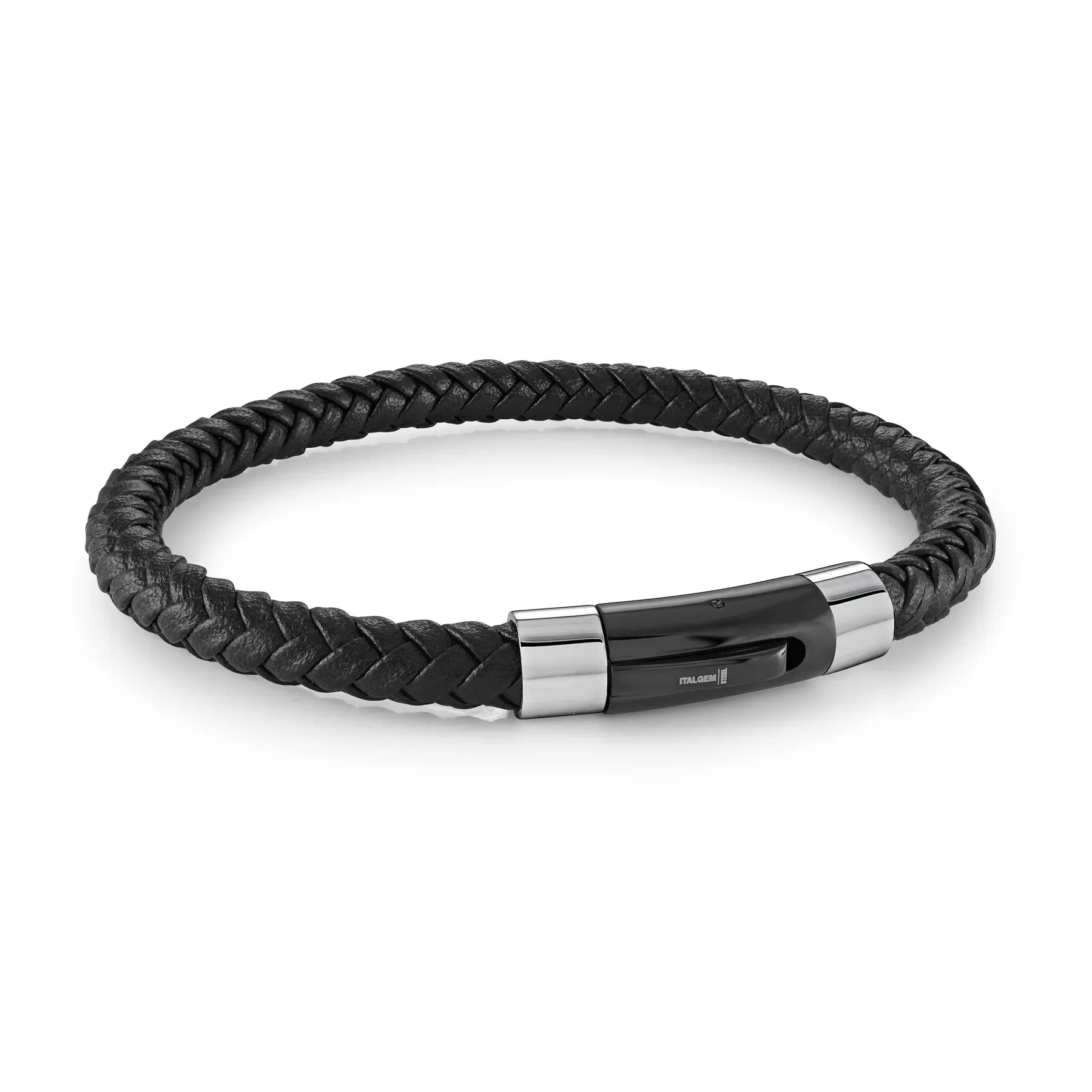 Round Leather Bracelet 6mm | Italgem Steel