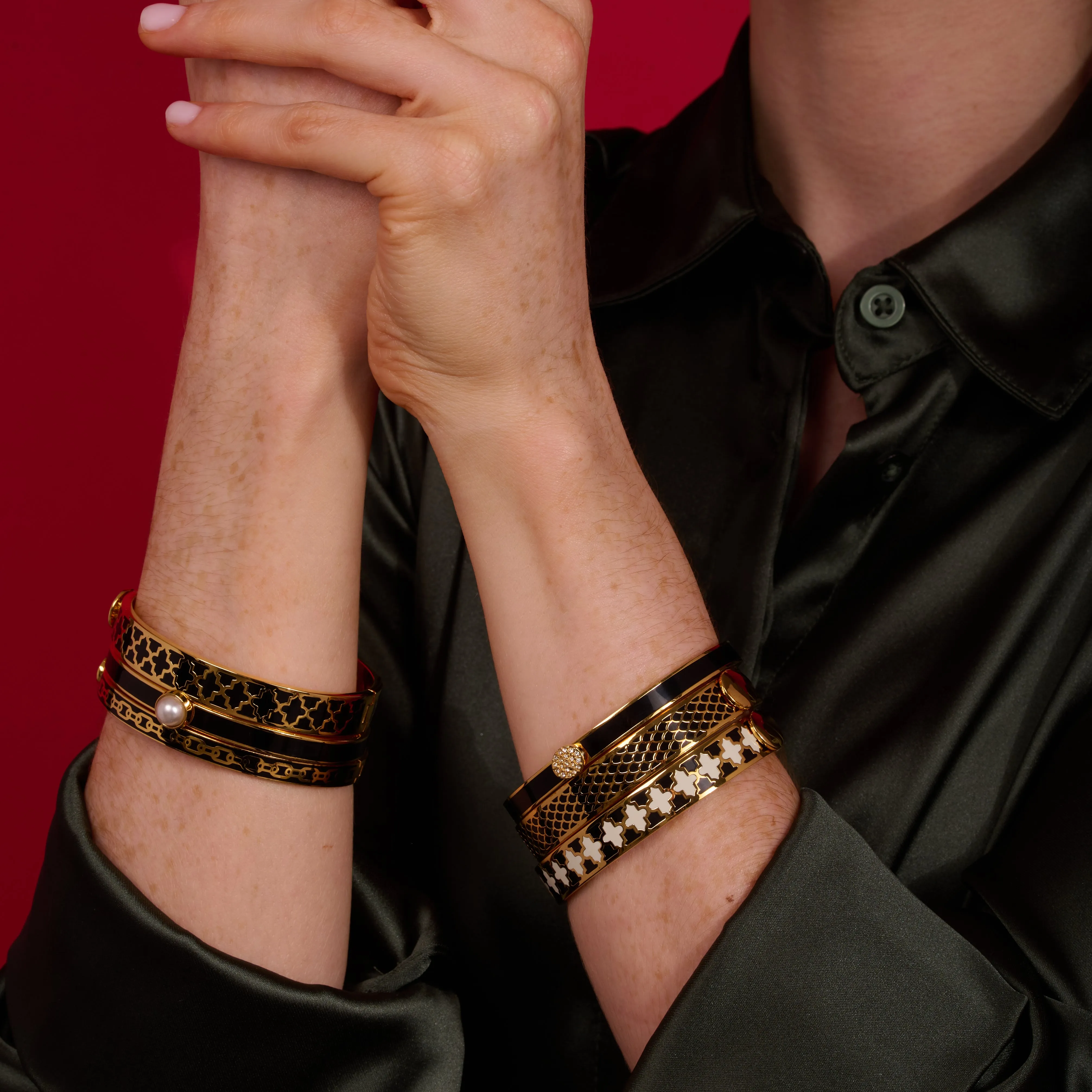 Salamander Black & Gold Bangle