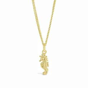 Seahorse Pendant | Gold