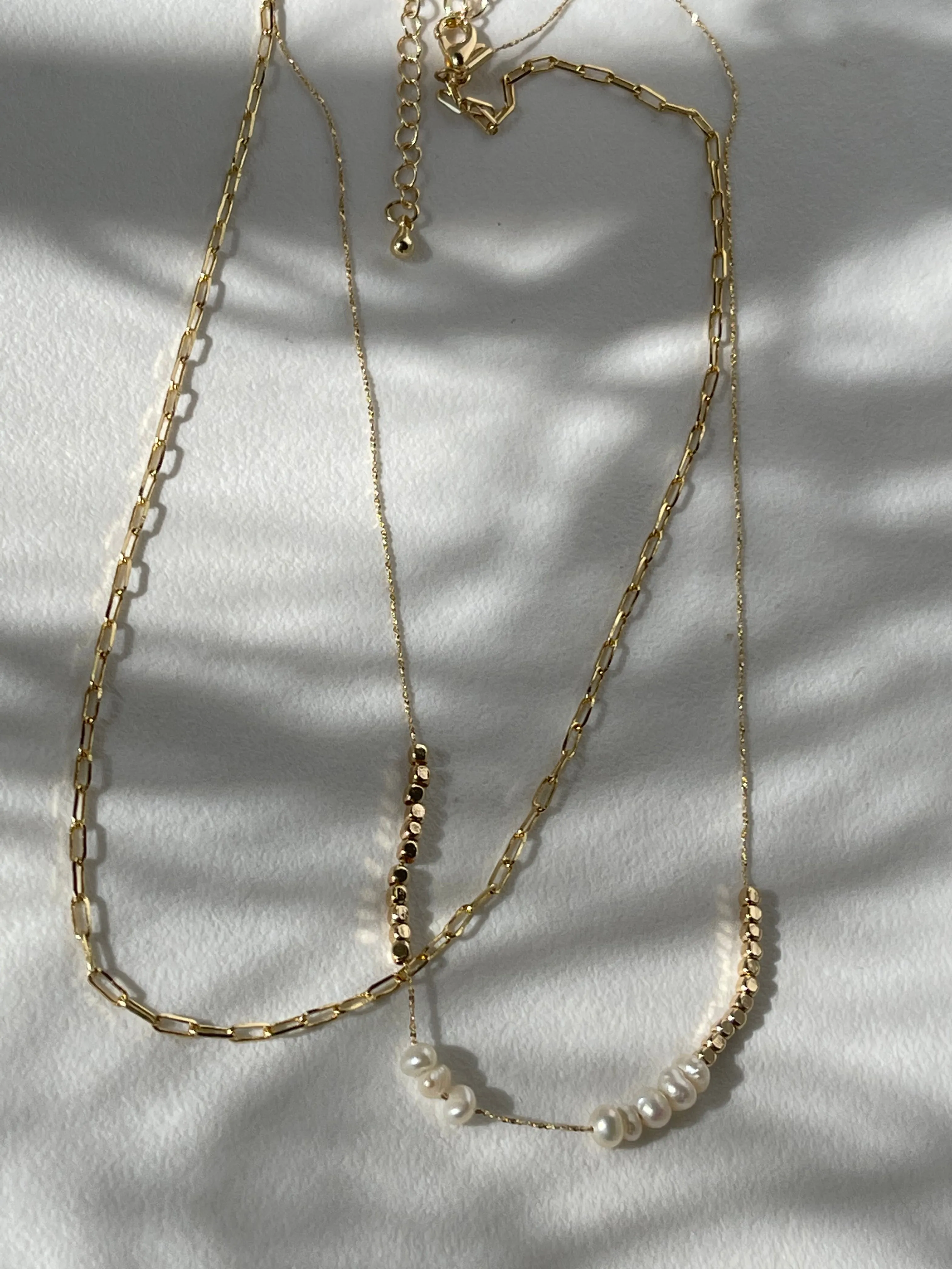 Sebastian Freshwater Pearl & Nugget Layered Necklace In Gold