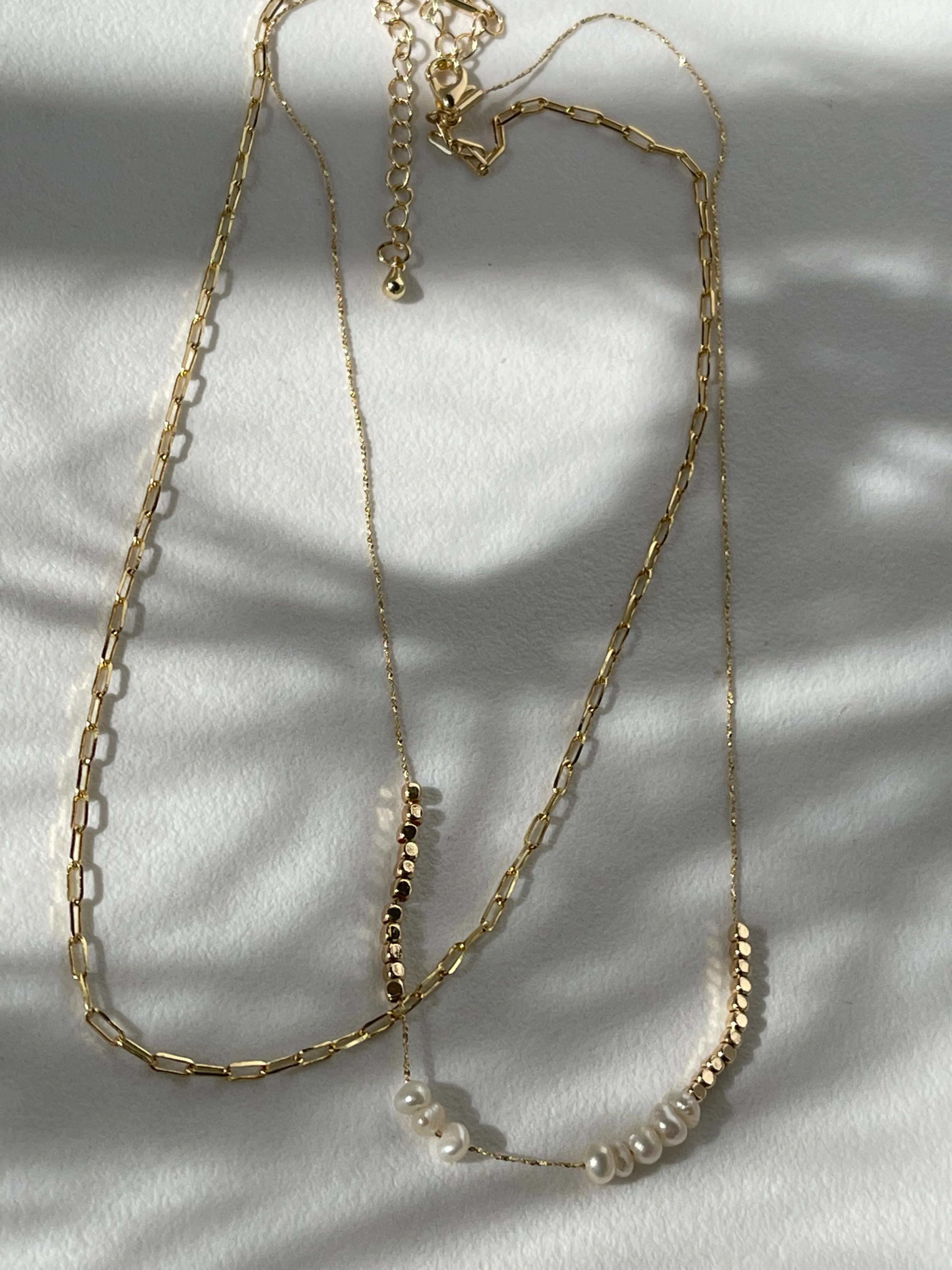 Sebastian Freshwater Pearl & Nugget Layered Necklace In Gold