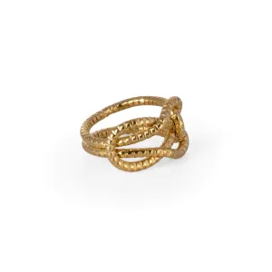 Serpentine Knot Ring Gold Plated
