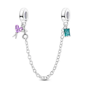 Sewing Scissors & Spool of Thread Safety Chain Charm