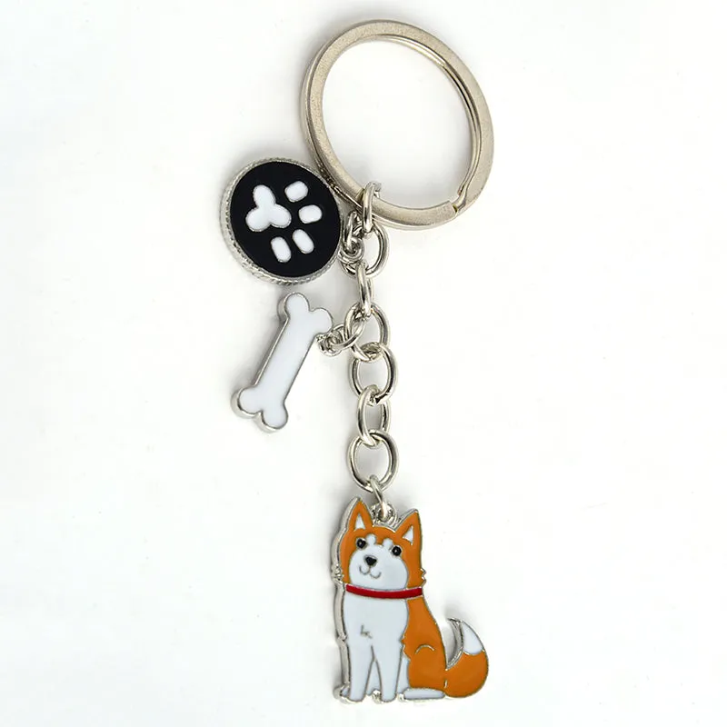 Siberian Husky pendant key chains for men women