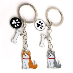 Siberian Husky pendant key chains for men women