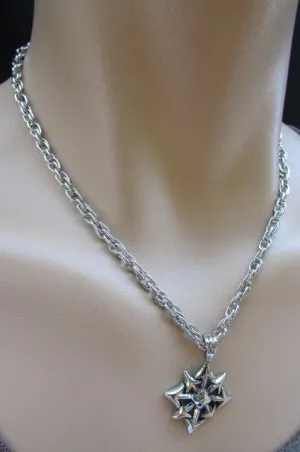 Silver Chain Necklace Chic Trendy Style Trible Pendant Men #4