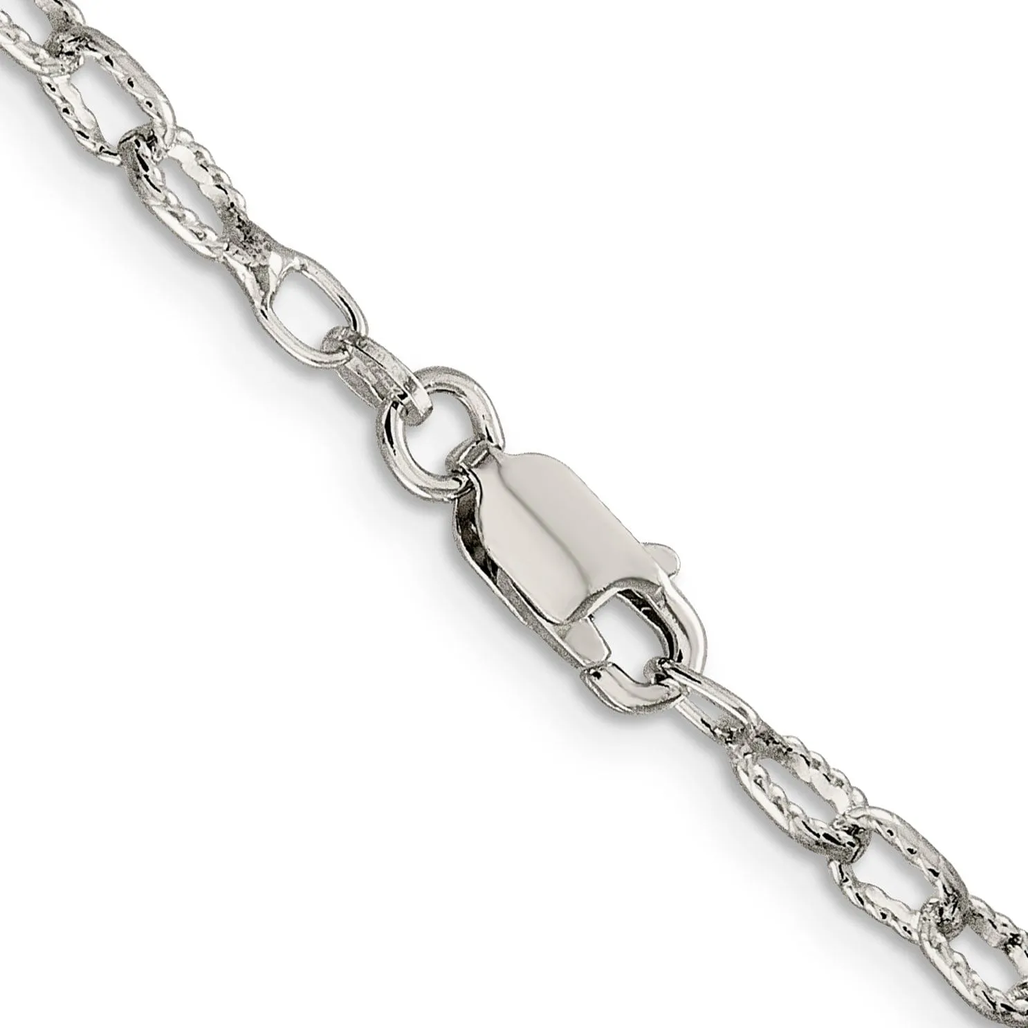 Silver Polished 3.50-mm Fancy Rolo Chain