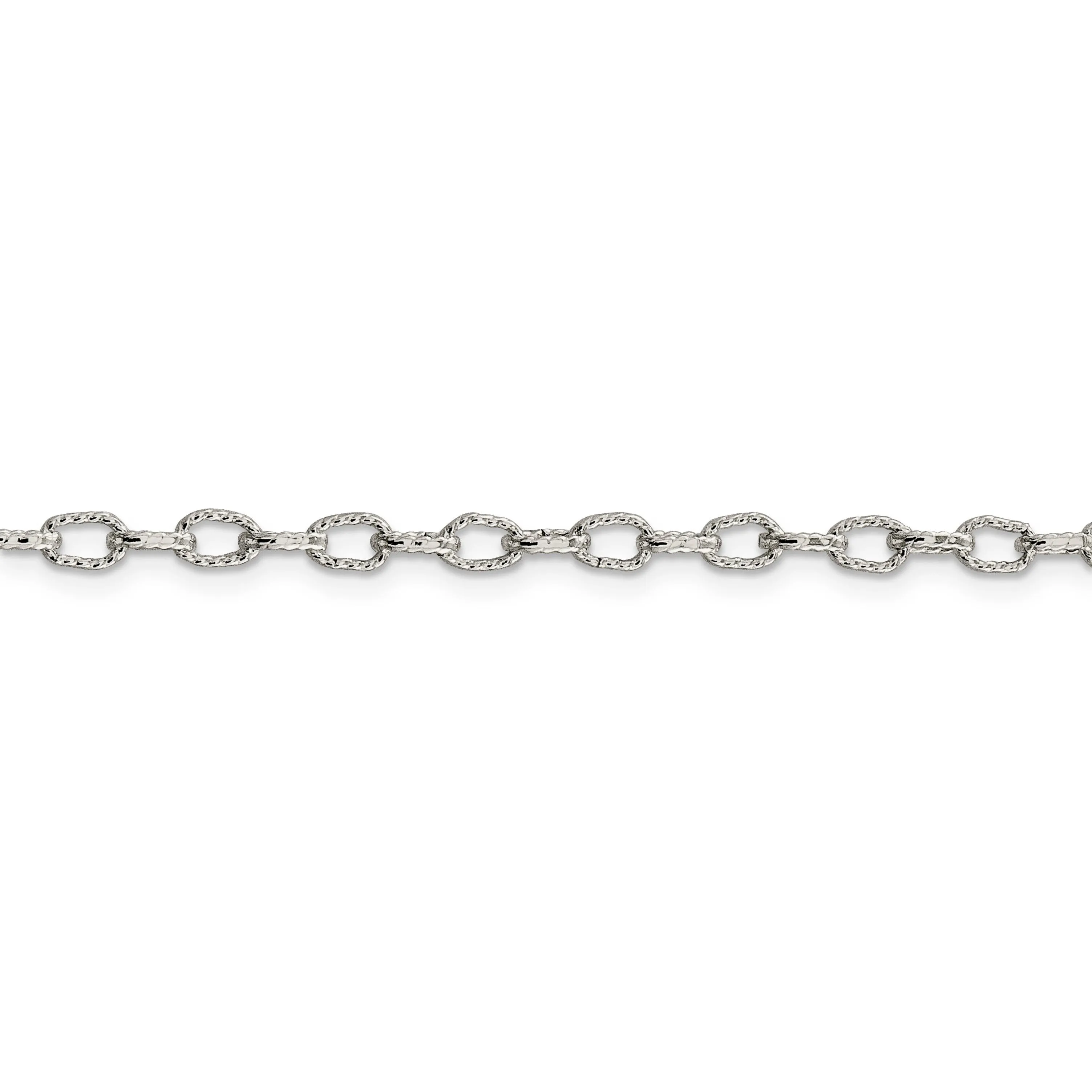 Silver Polished 3.50-mm Fancy Rolo Chain